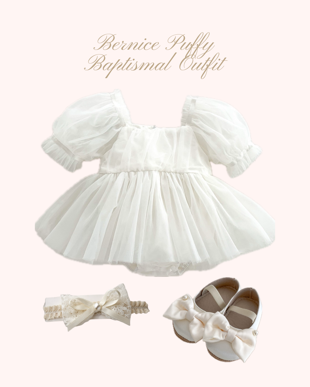 Preorder Bernice Puffy Baptismal Outfit