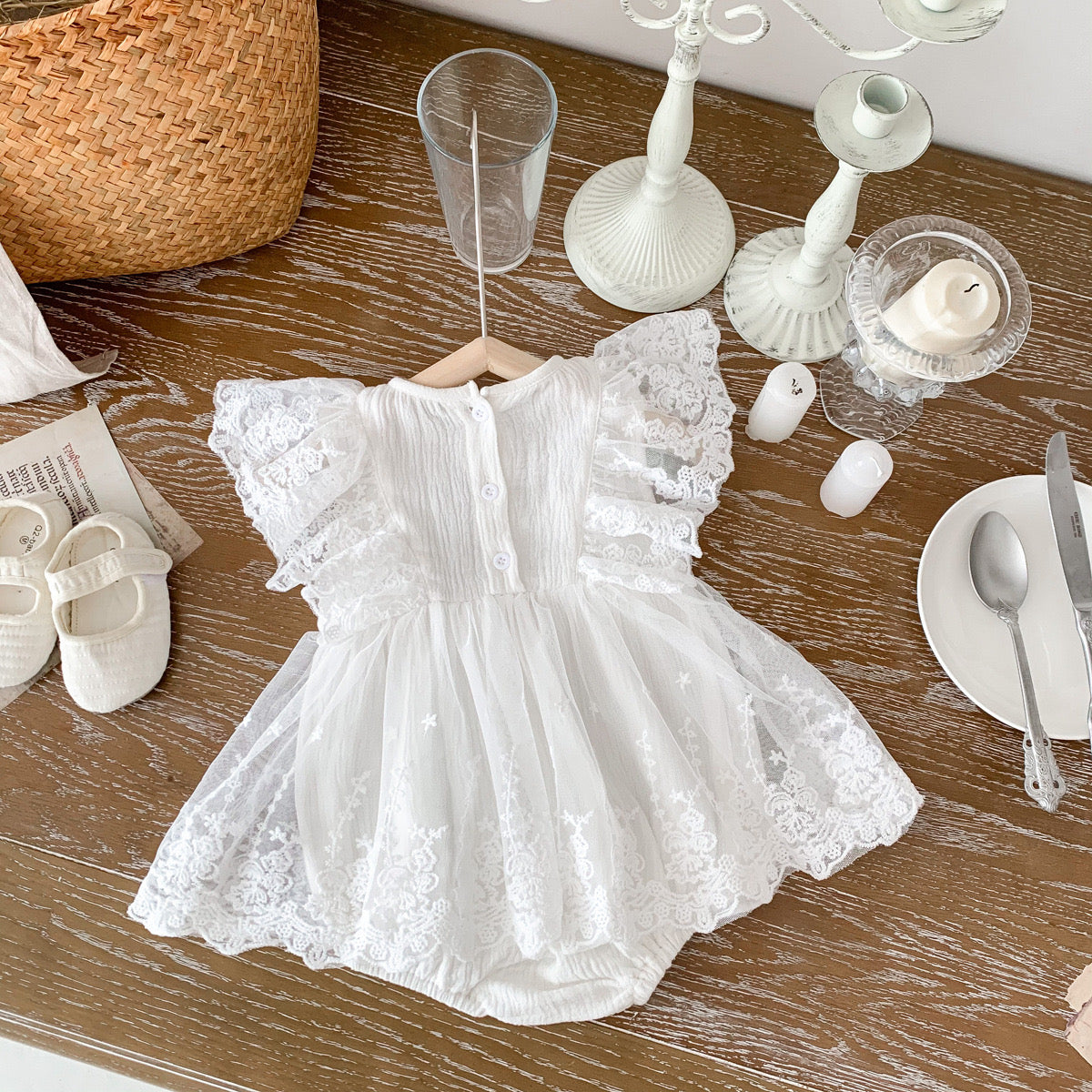 On Hand Alicia Christening Romper