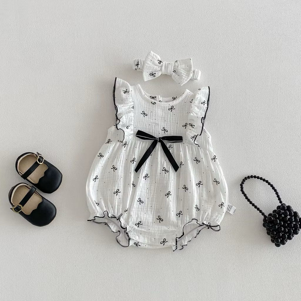 On Hand Megan Romper & Headband 0-6 months