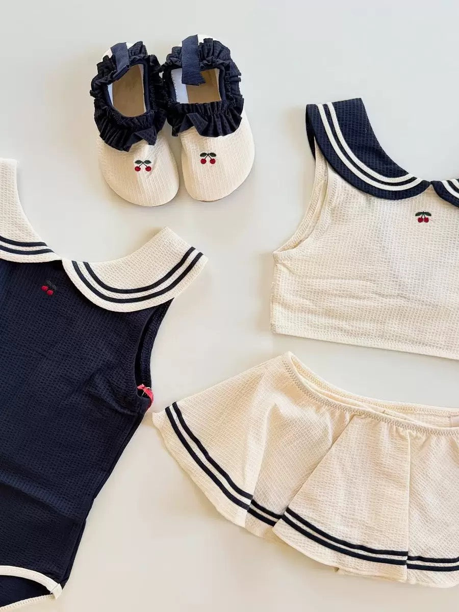 Preorder KS Inspired Sailor Collar Swimsuit 2 Piece