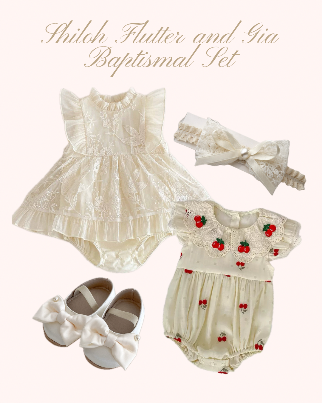 Preorder Shiloh Flutter & Gia Baptismal Bundle