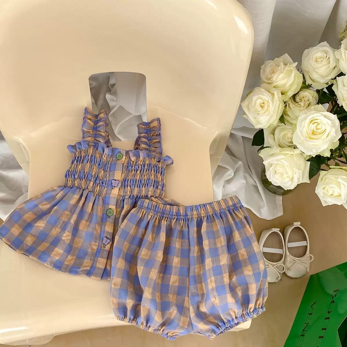 Preorder Indigo Top & Bloomers