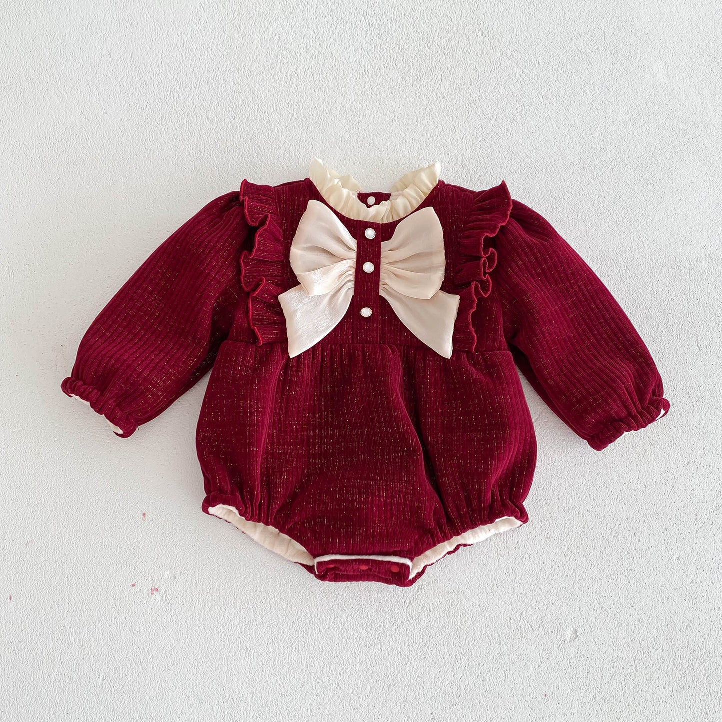 CHRISTMAS OOTD FOR PREORDER Bonne Fleece Romper