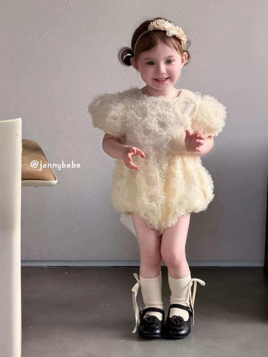 Preorder Infant & Girls Miara Christening Romper or Dress