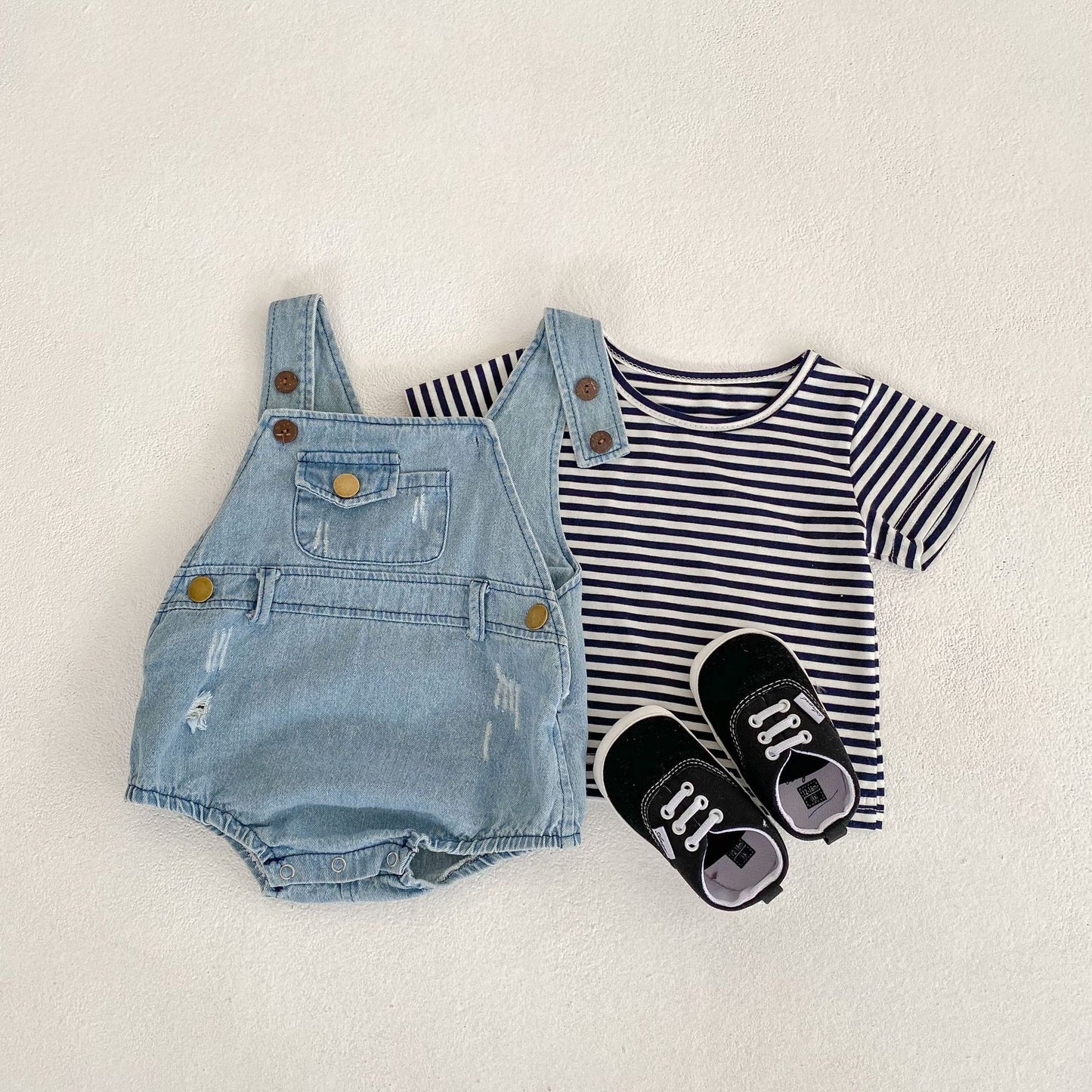 PREORDER COLBIE INNER & DENIM ROMPER INFANT BOYS