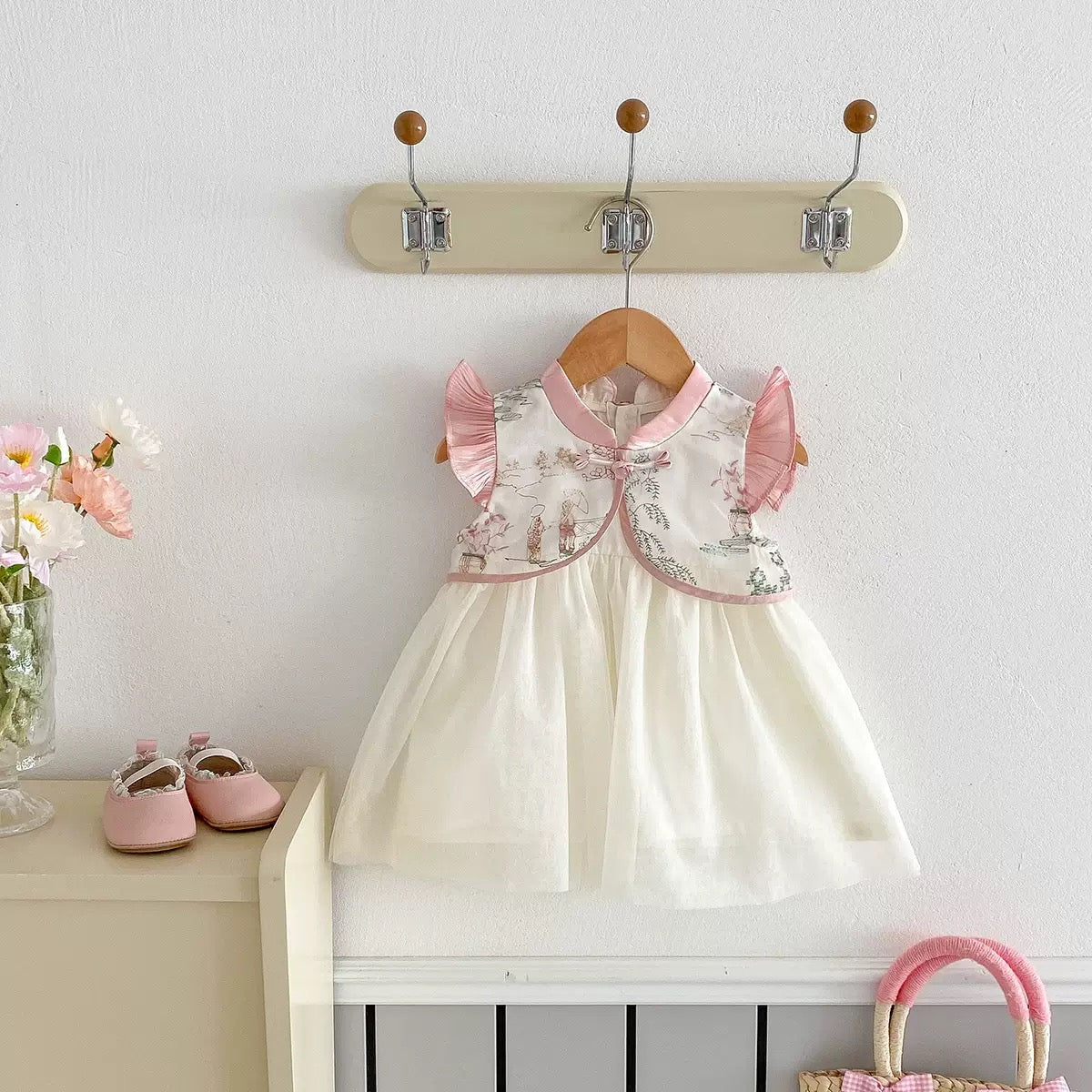 Chinese New Year Special Dahlia Cheongsam Romper or Dress