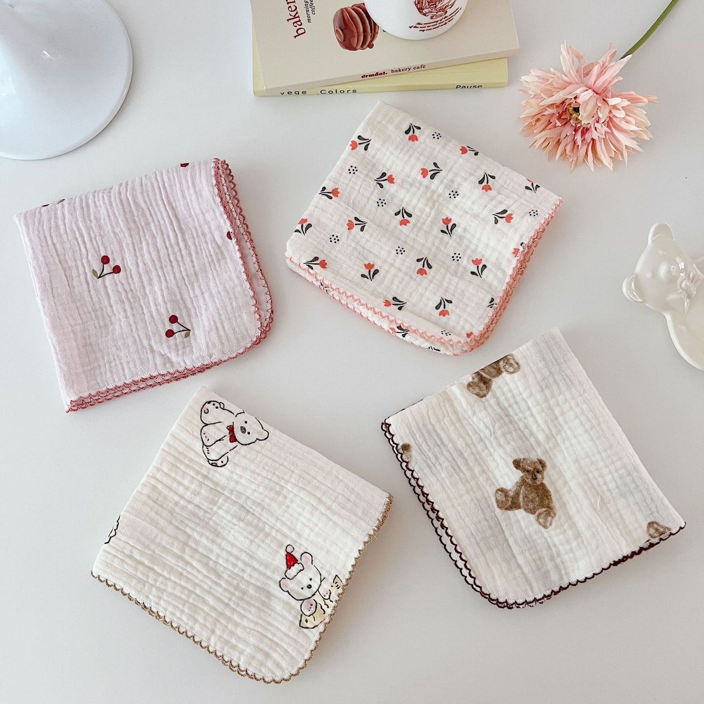 NURSERY Joyful Blooms Chiffon 4 Piece Towel (3)