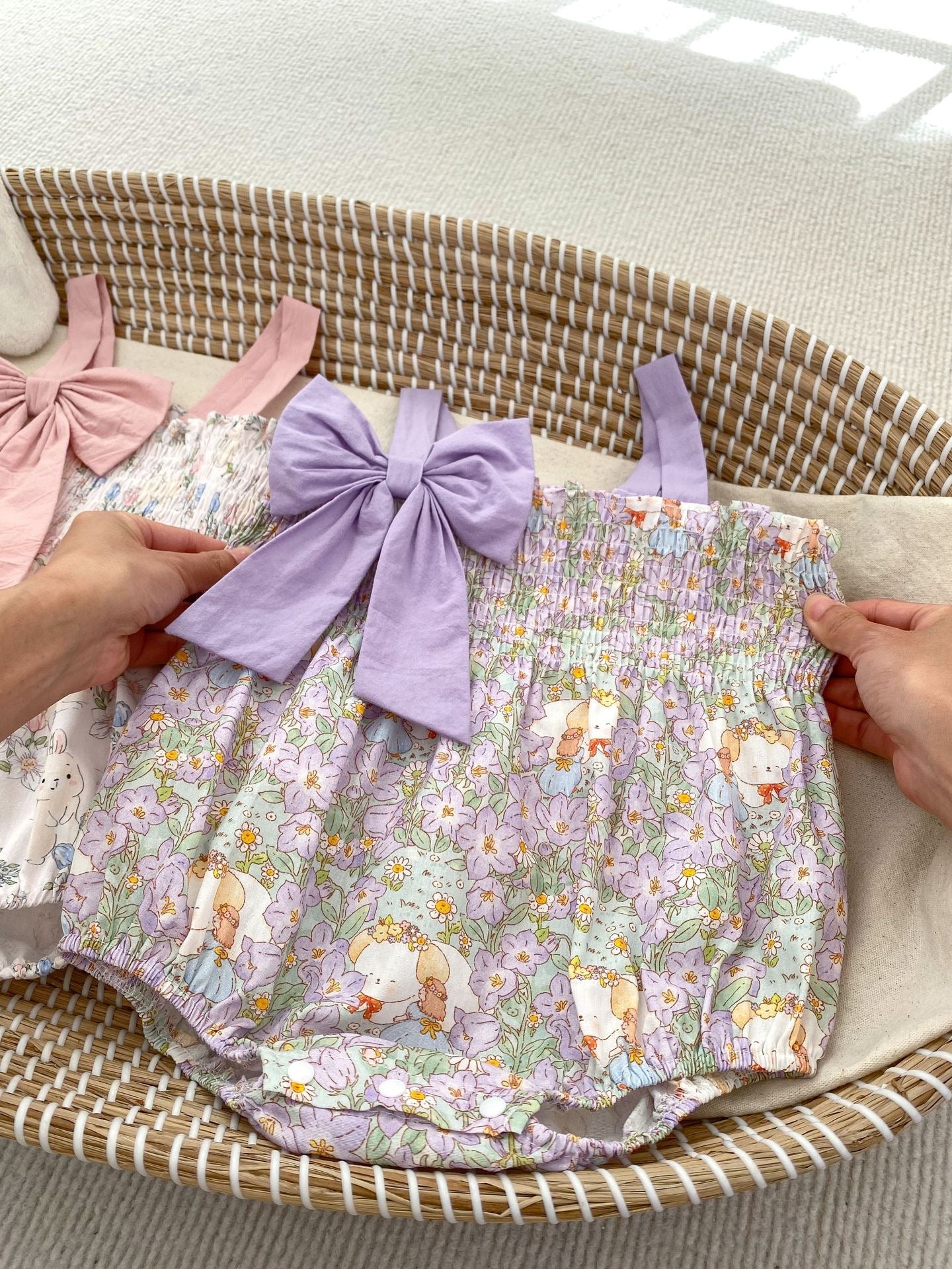 On Hand Vanna Romper in 6-12 months