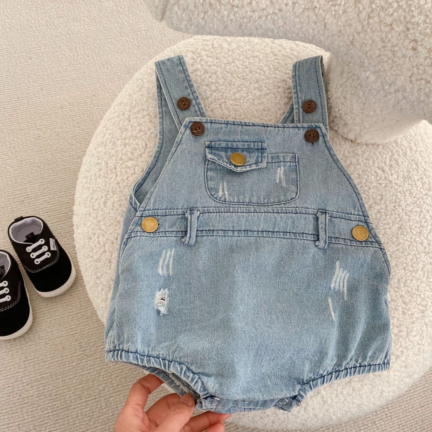 PREORDER COLBIE INNER & DENIM ROMPER INFANT BOYS