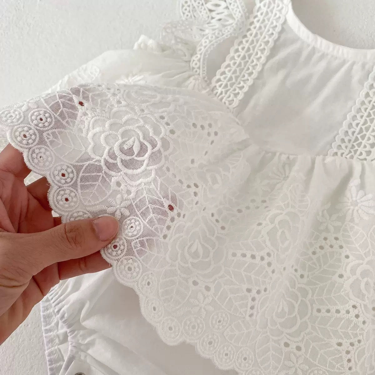 On Hand Missha Christening Romper in 6-12 months
