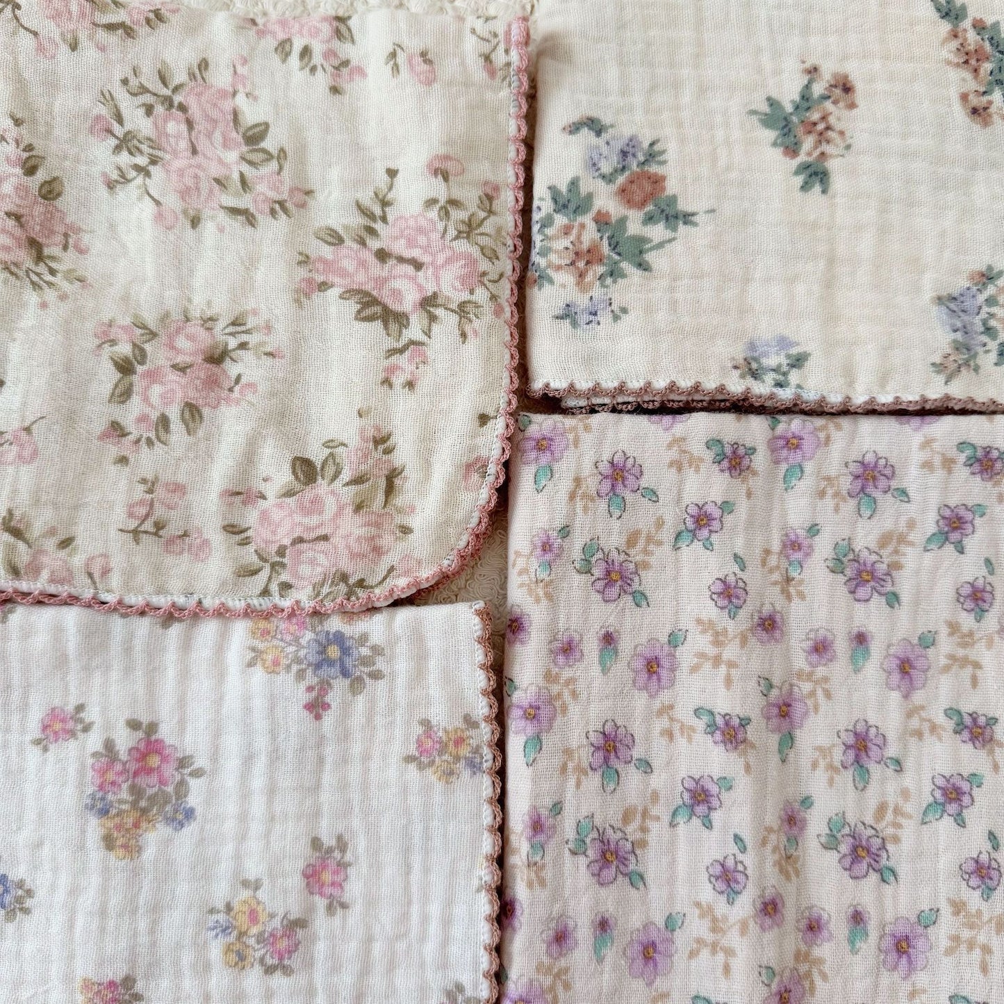 NURSERY Joyful Blooms Chiffon 4 Piece Towel (11)
