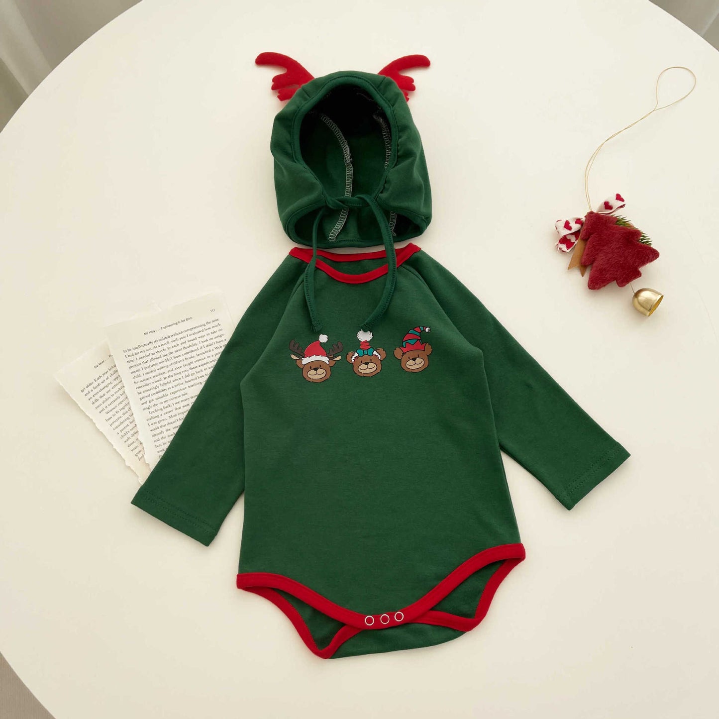 CHRISTMAS OOTD FOR PREORDER Ruru Reindeer Romper & Hat