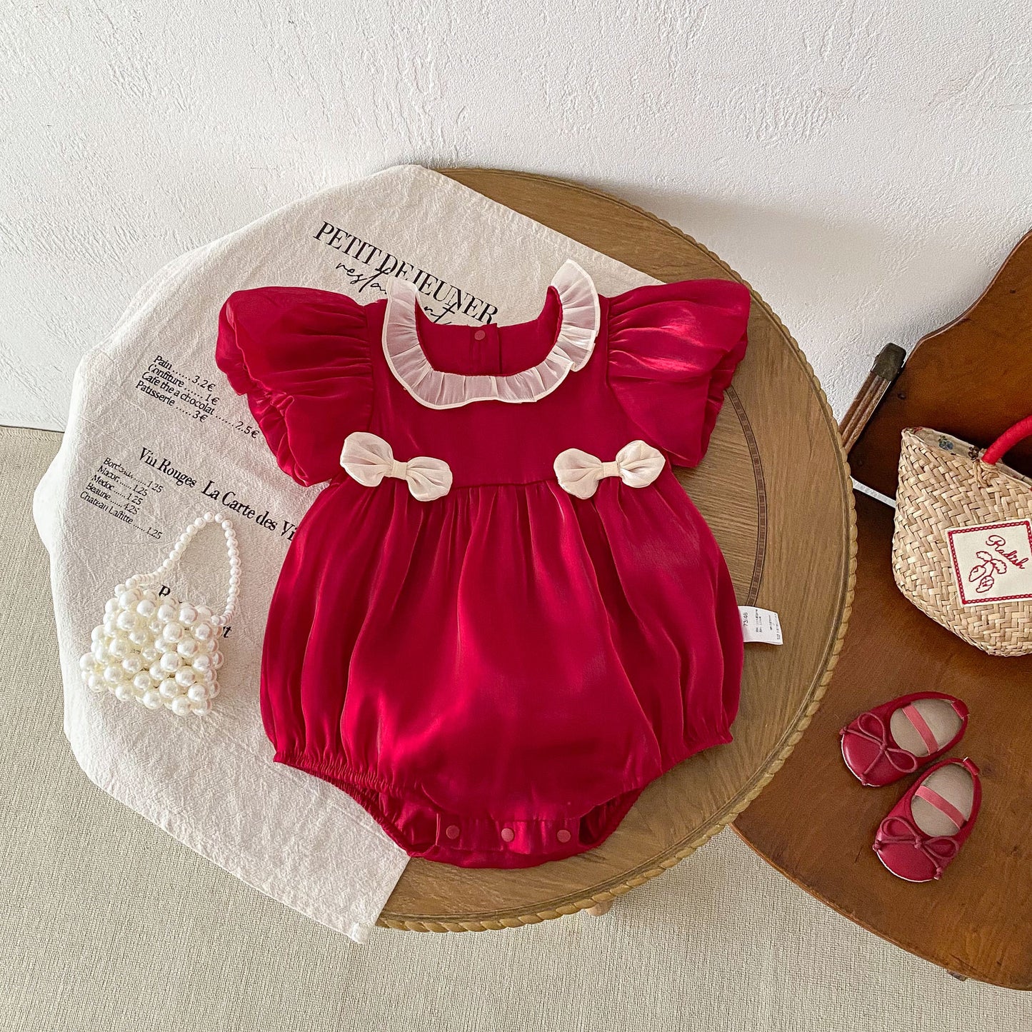 CHRISTMAS OOTD FOR PREORDER Wallis Puffy Romper