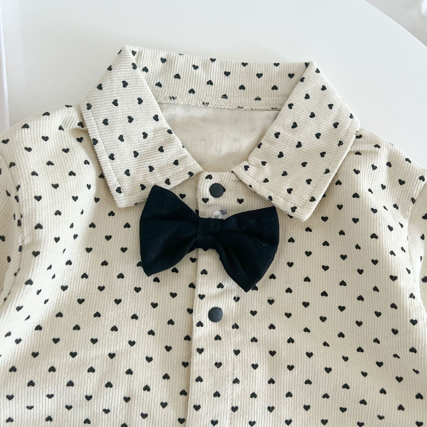 PREORDER Henry Bowtie Corduroy Bodysuit Infant Boys