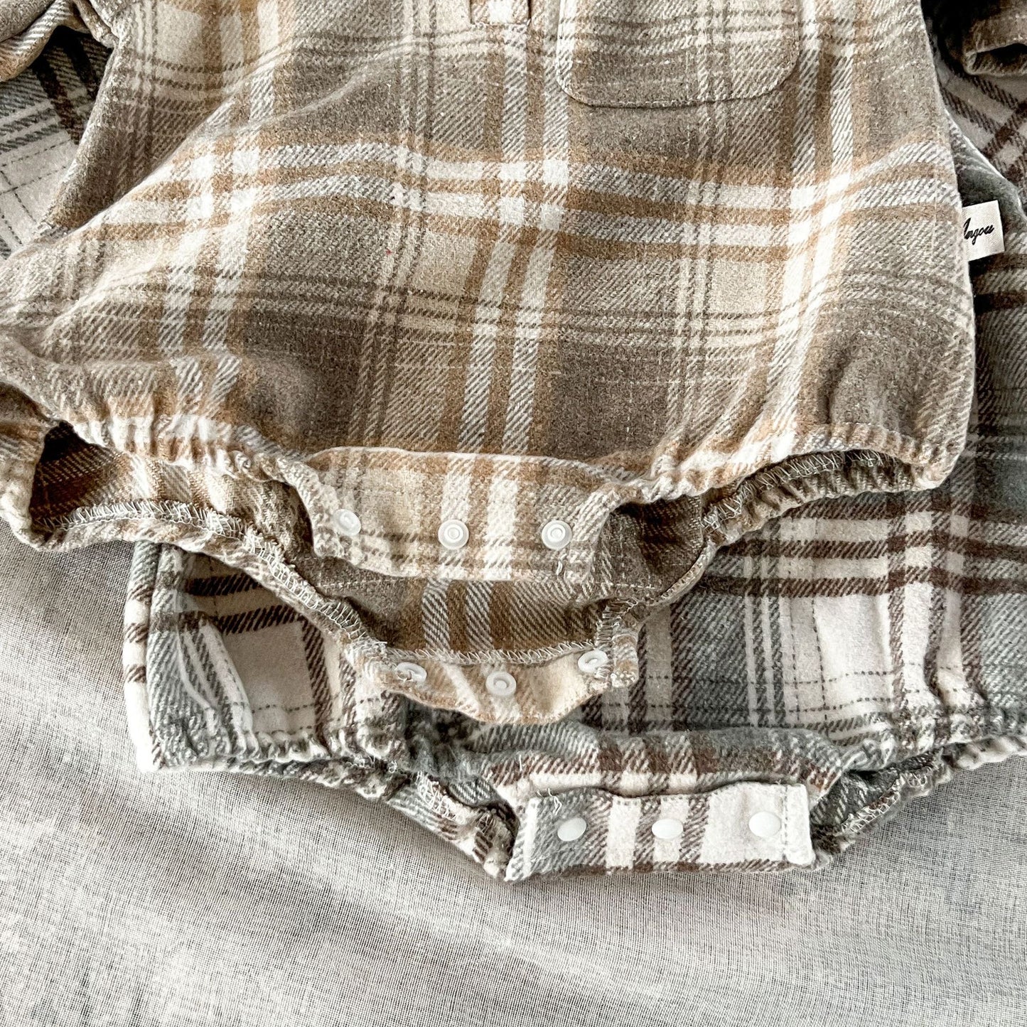 PREORDER Finn Flannel Romper or Overalls Infant Boys