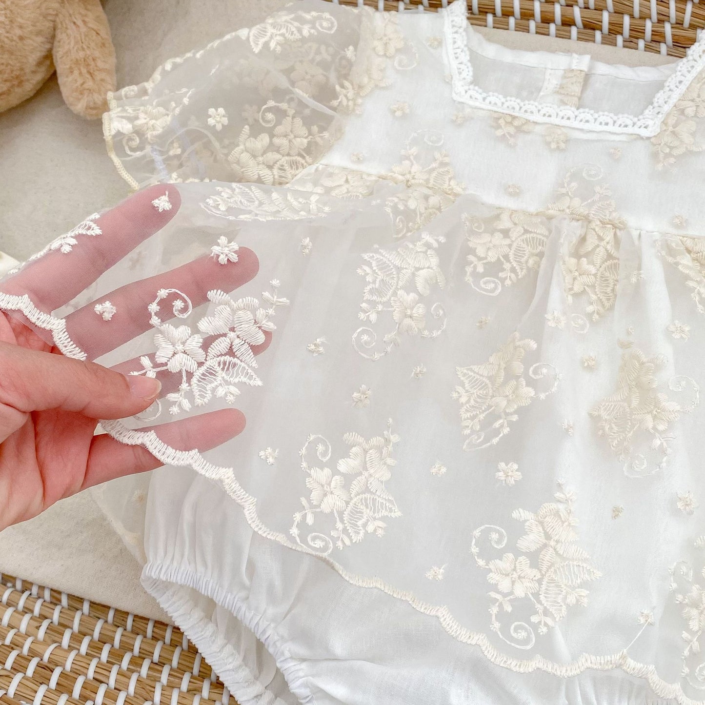 CHRISTENING Amelie Romper