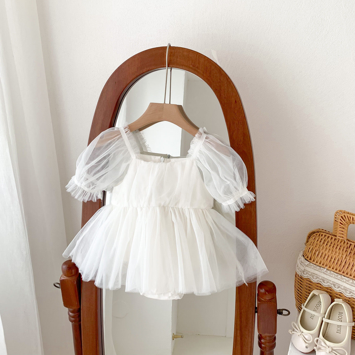 CHRISTENING Bernice Puffy Romper