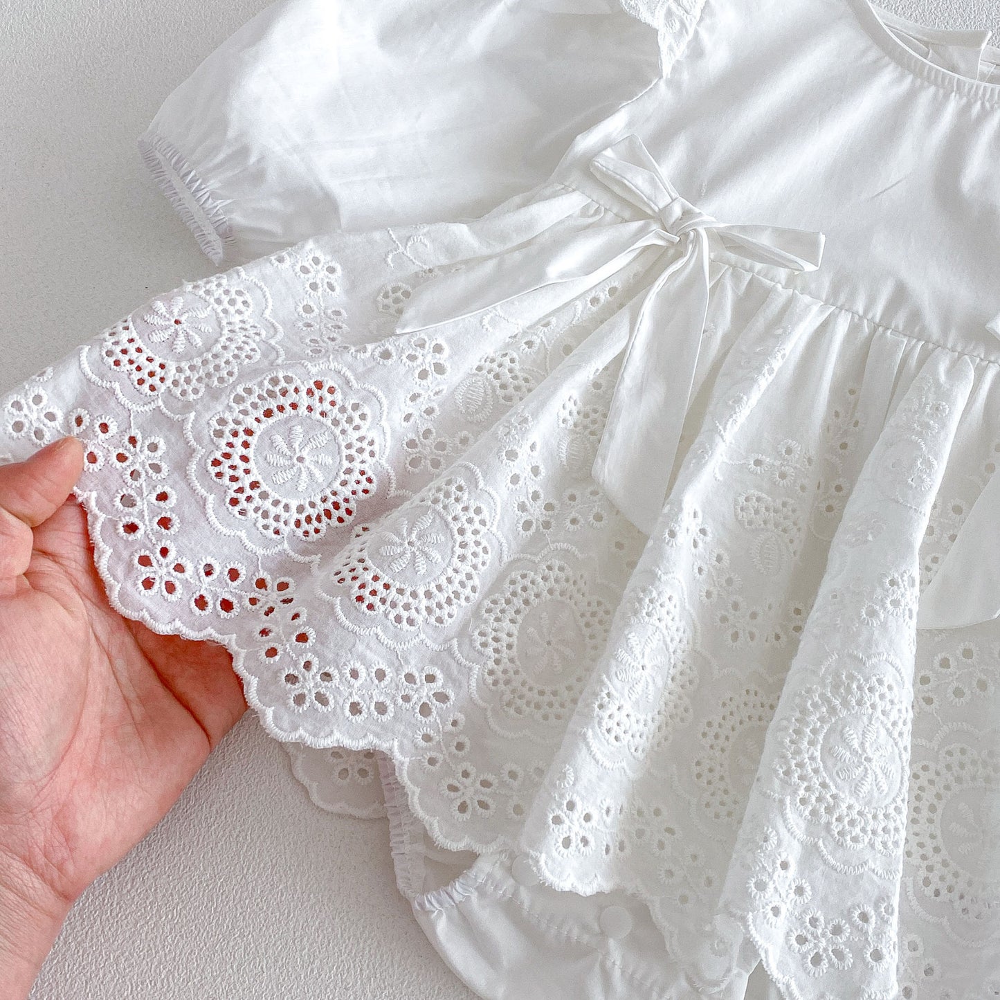 On Hand Cleo Christening Romper