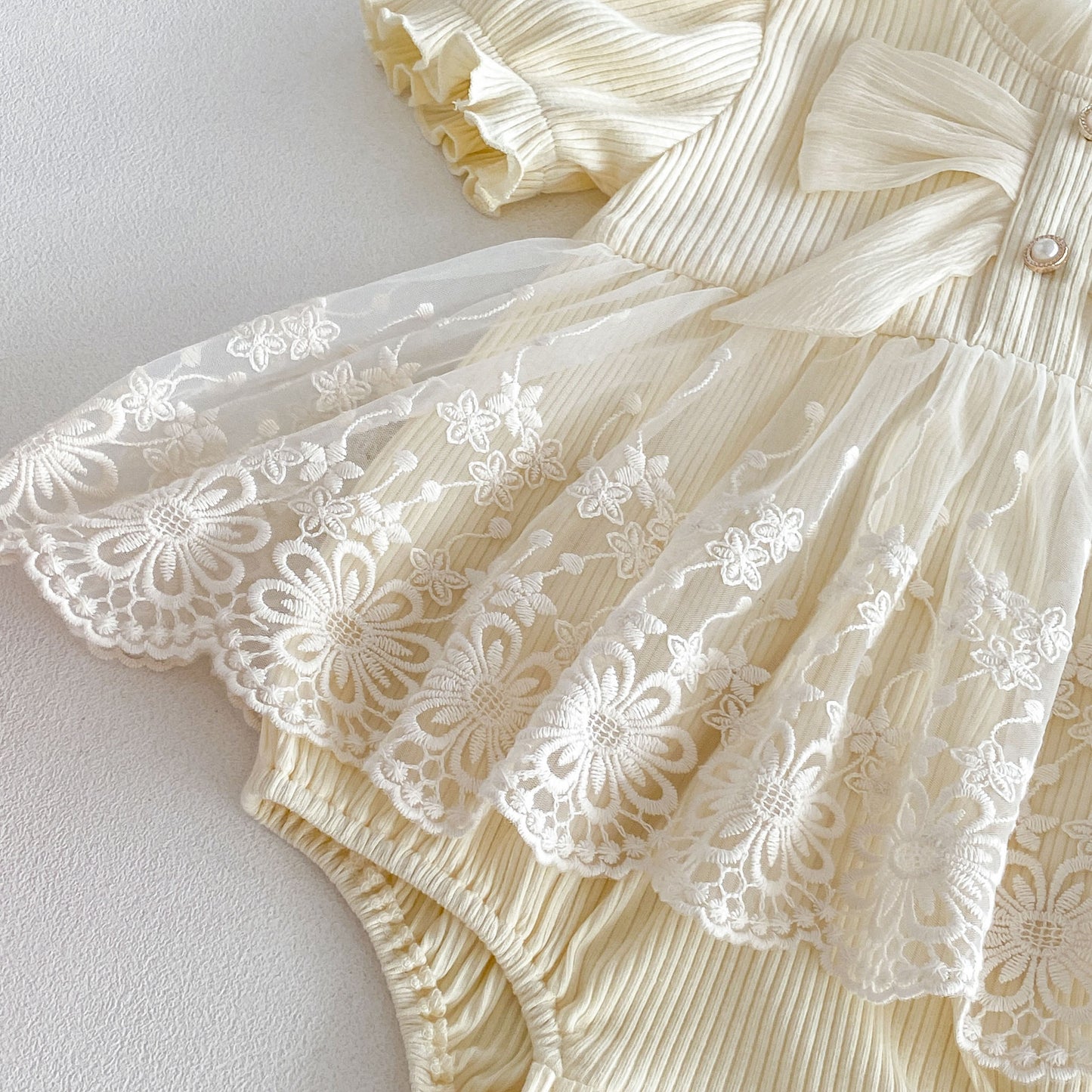 Preorder Infant Girls Mitski Romper in Cream