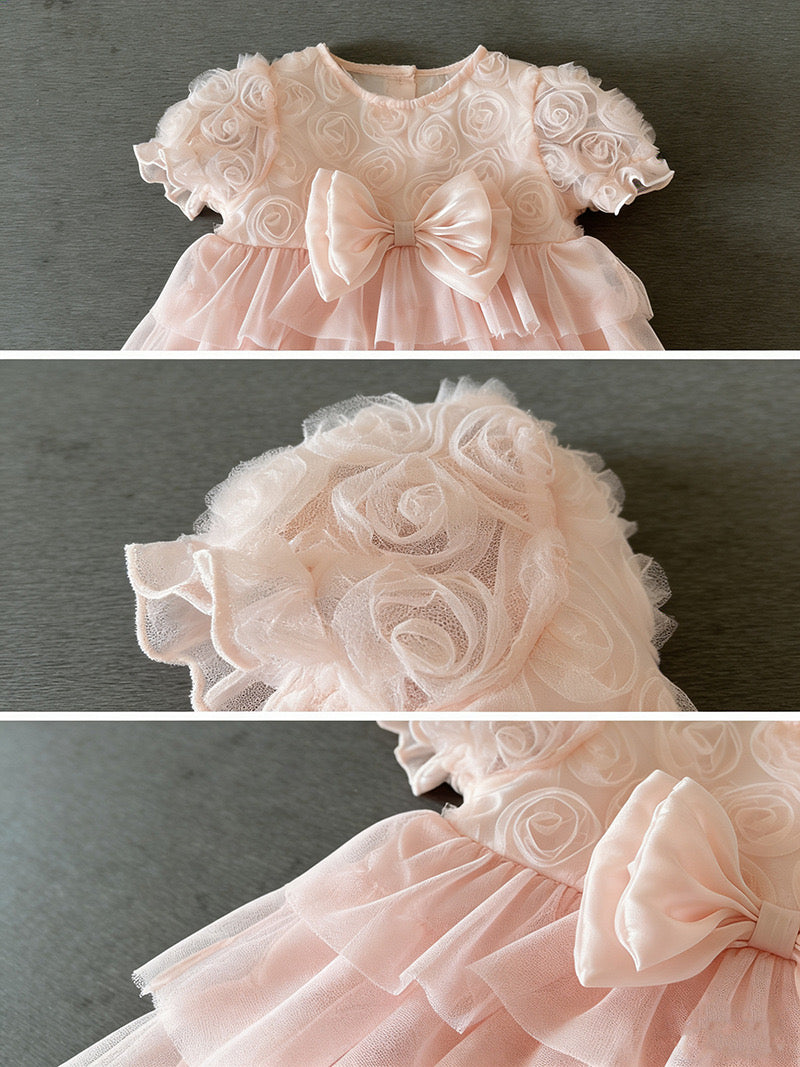 Preorder Infant Girls Caroline Party Dress in Peach