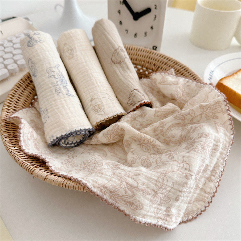 NURSERY Joyful Blooms 4 Piece Chiffon Towel (1)