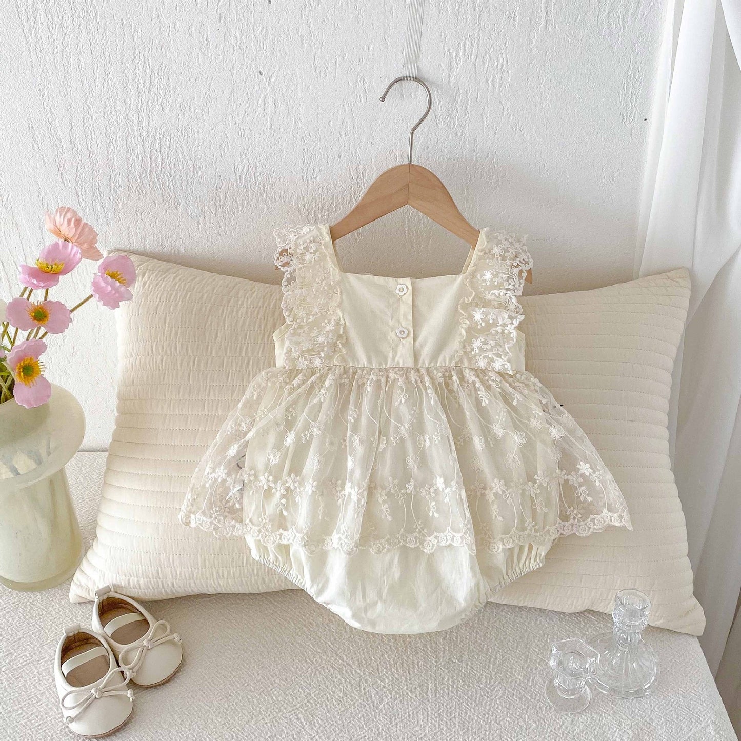 CHRISTENING for PREORDER Davie Romper