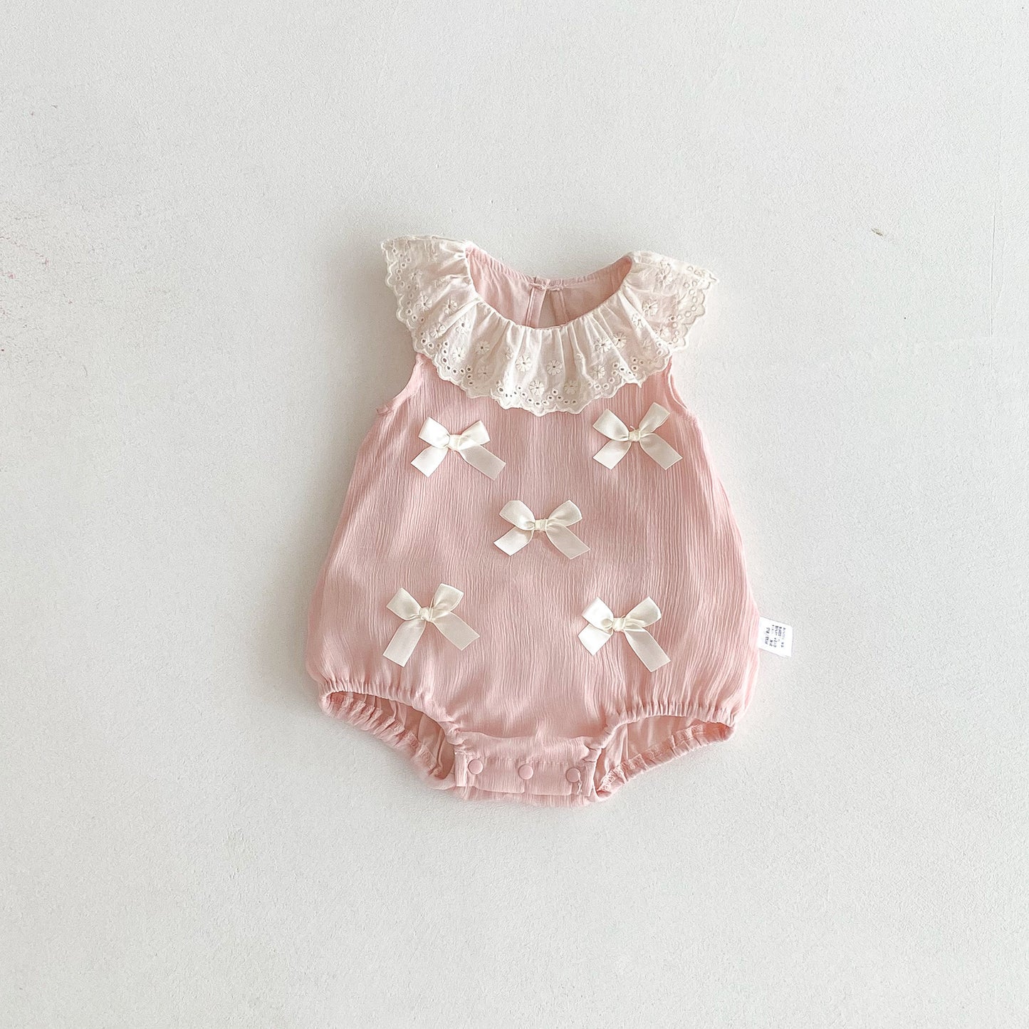 PREORDER Shelly Bow Romper Pink