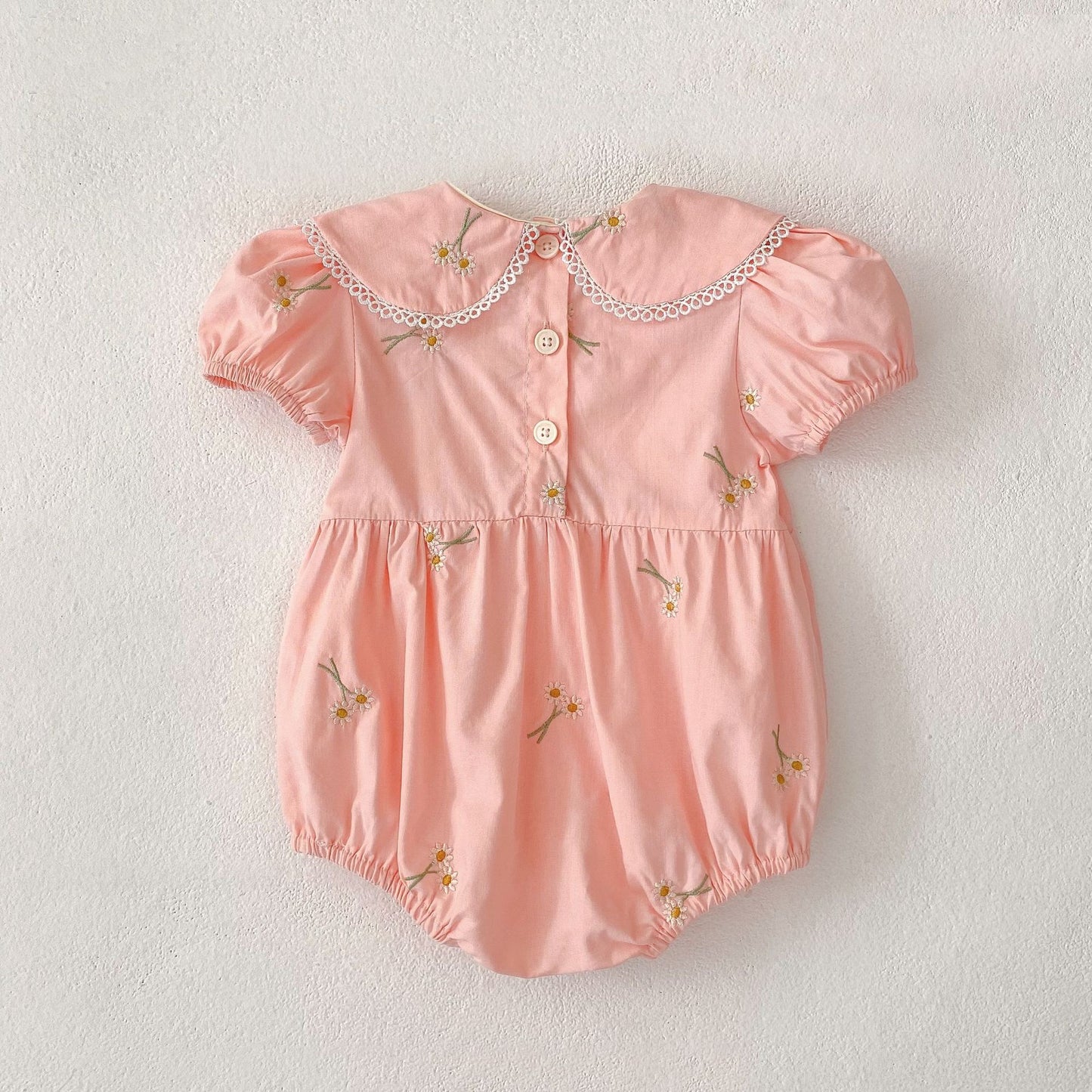On Hand Amelia Romper in Peachy