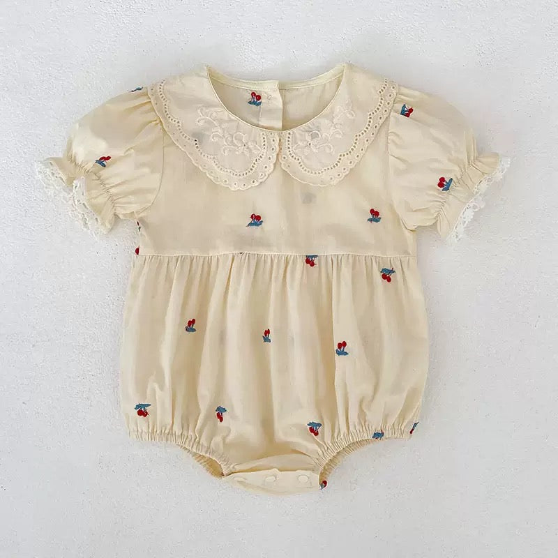 On Hand Cherry Romper in 0-6 months