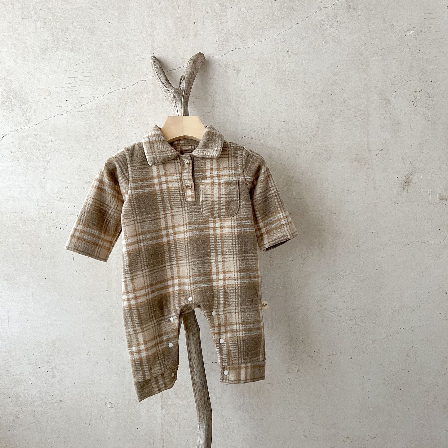 PREORDER Finn Flannel Romper or Overalls Infant Boys