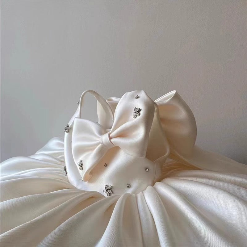 Christening for Preorder Dorothy Satin Dress with Hat