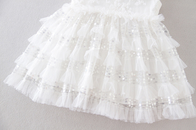 Christening for Preorder Elodia Sequined Dress & Hat
