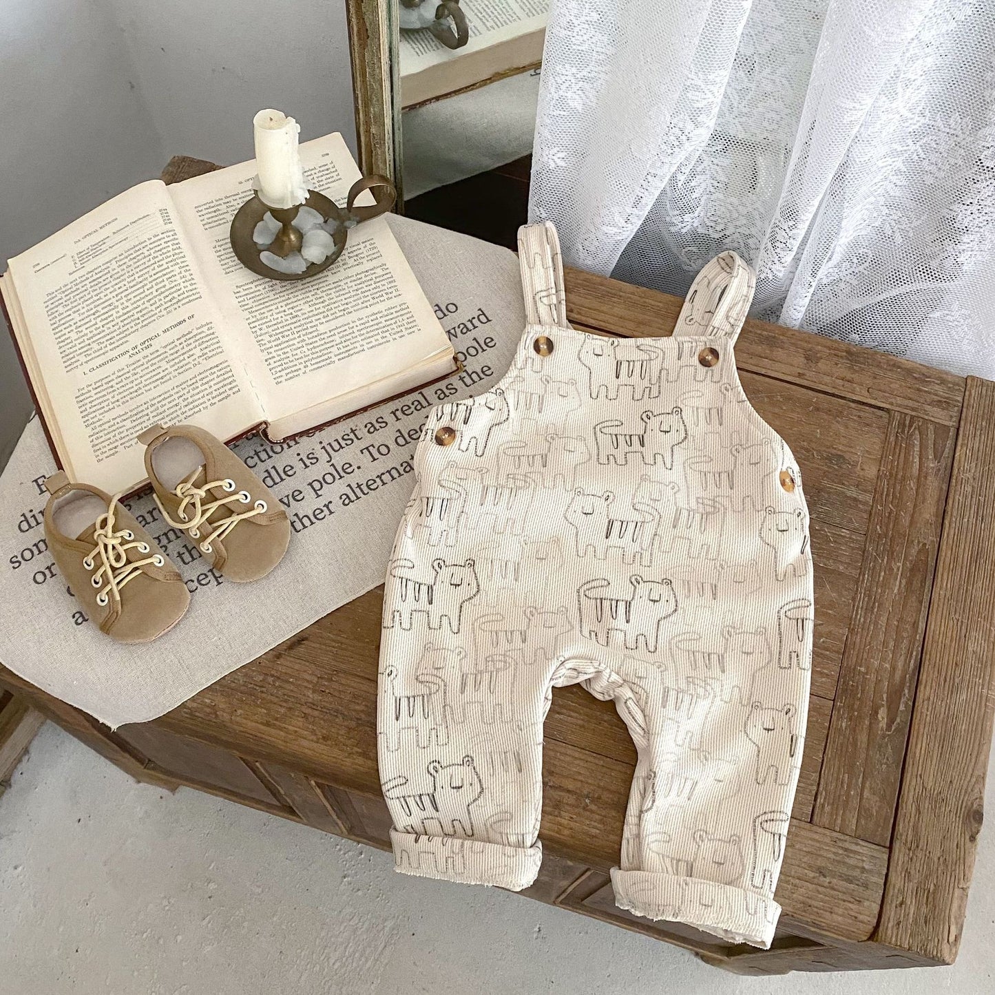 PREORDER JUSTIN INNER & WAFFLE OVERALLS INFANT BOYS