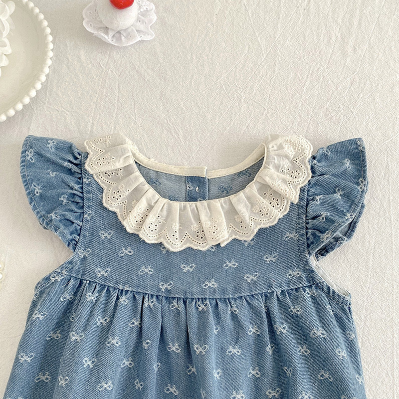 Preorder Twinning Catalina Denim Romper or Dress Light Denim