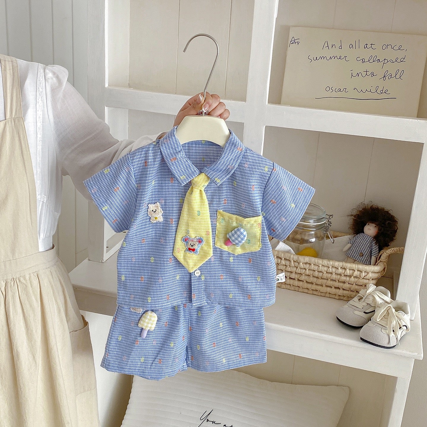 Preorder Infant Boys Tyrone Button Down and Shorts