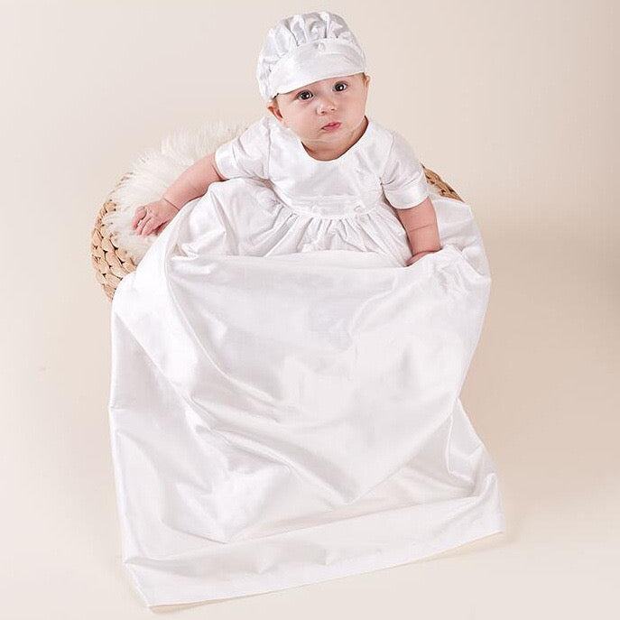 Christening for Baby Boy Preorder Lewis Gown & Hat