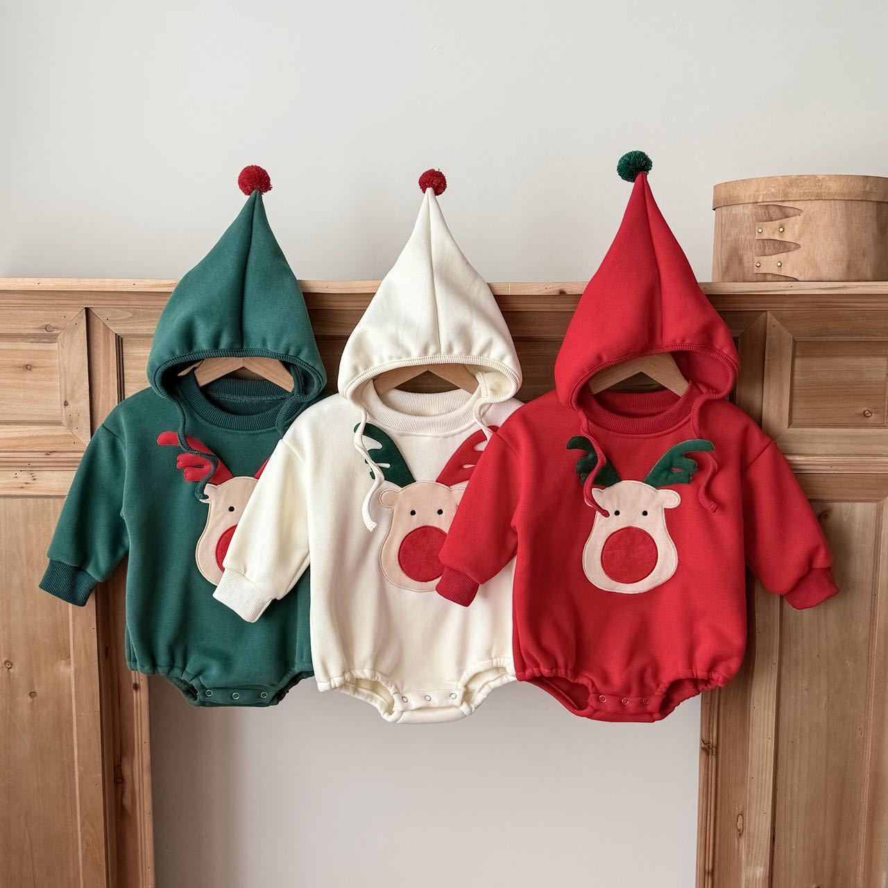 CHRISTMAS OOTD FOR PREORDER Isaiah Romper & Hat