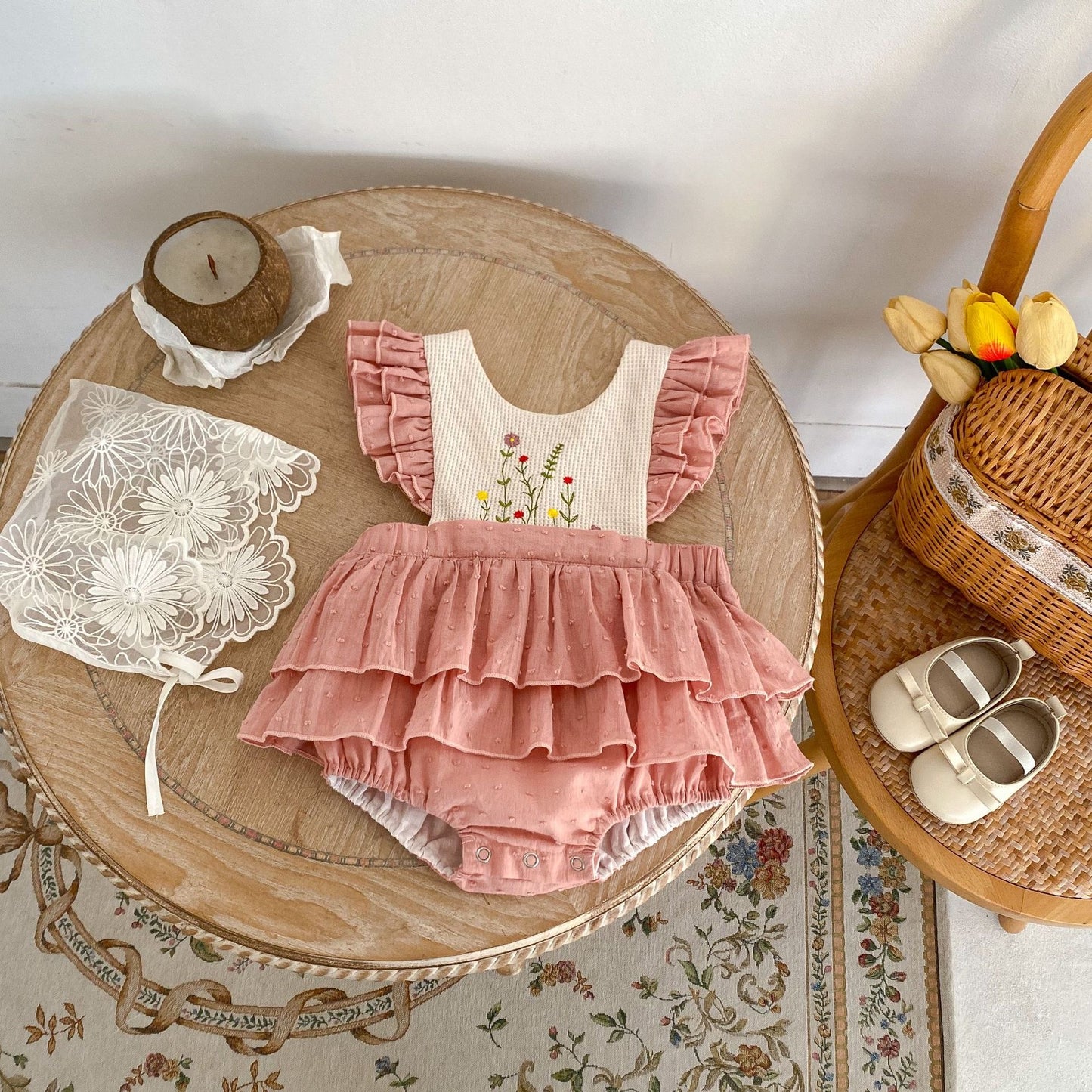 Maisie Swiss Dot Romper