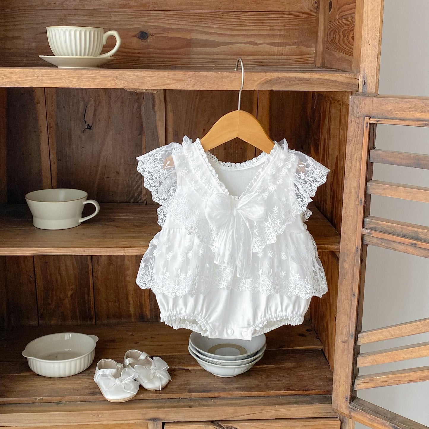 CHRISTENING Giselle Romper