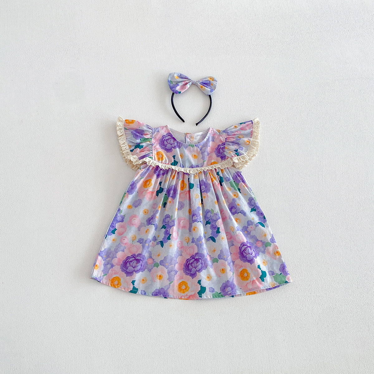 Preorder Twinning Geralde Romper or Dress with Headwear