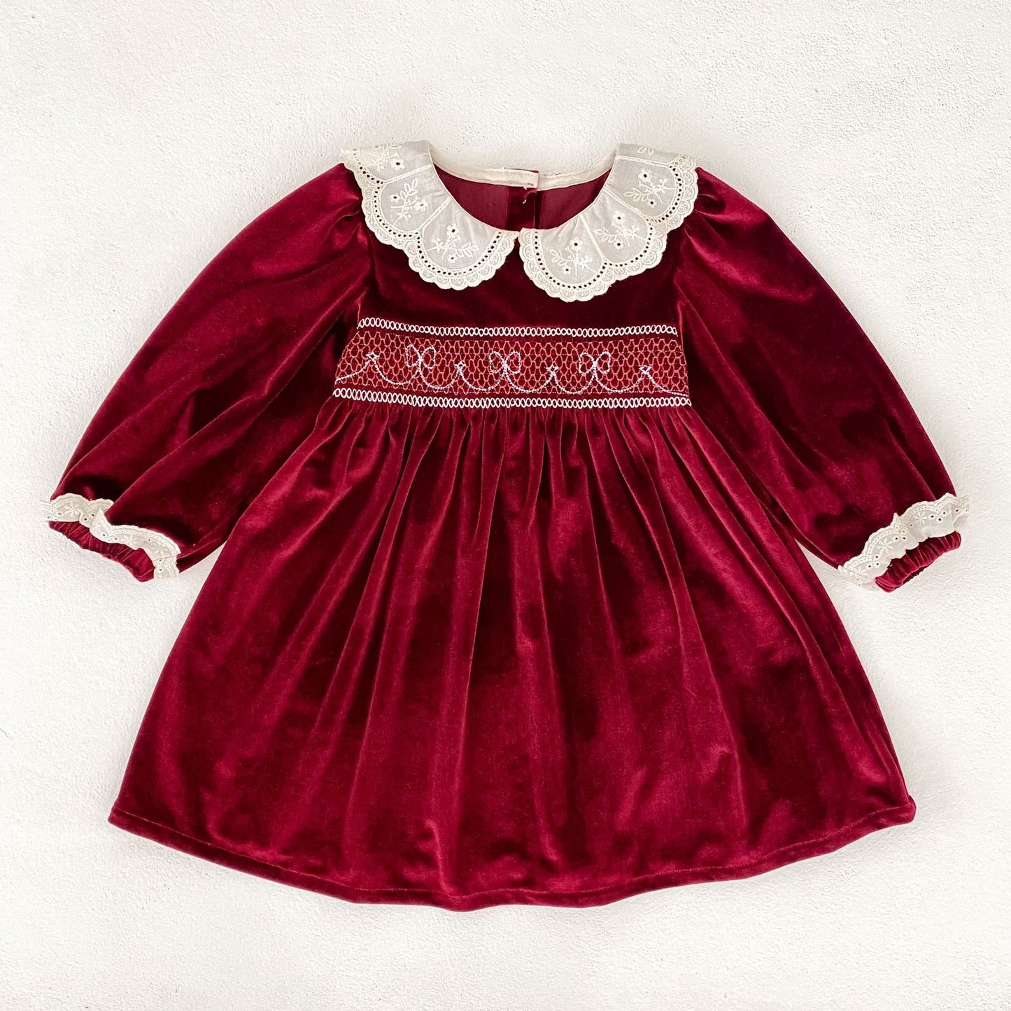 CHRISTMAS OOTD FOR PREORDER Carol Matching Velveteen Romper & Dress