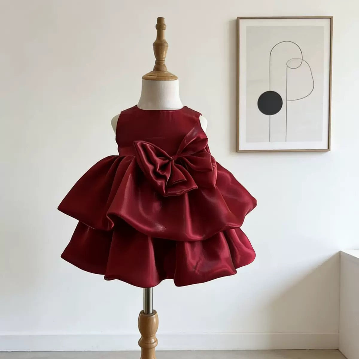 Preorder Infant Girls Noemi Celebration Dress in Maroon