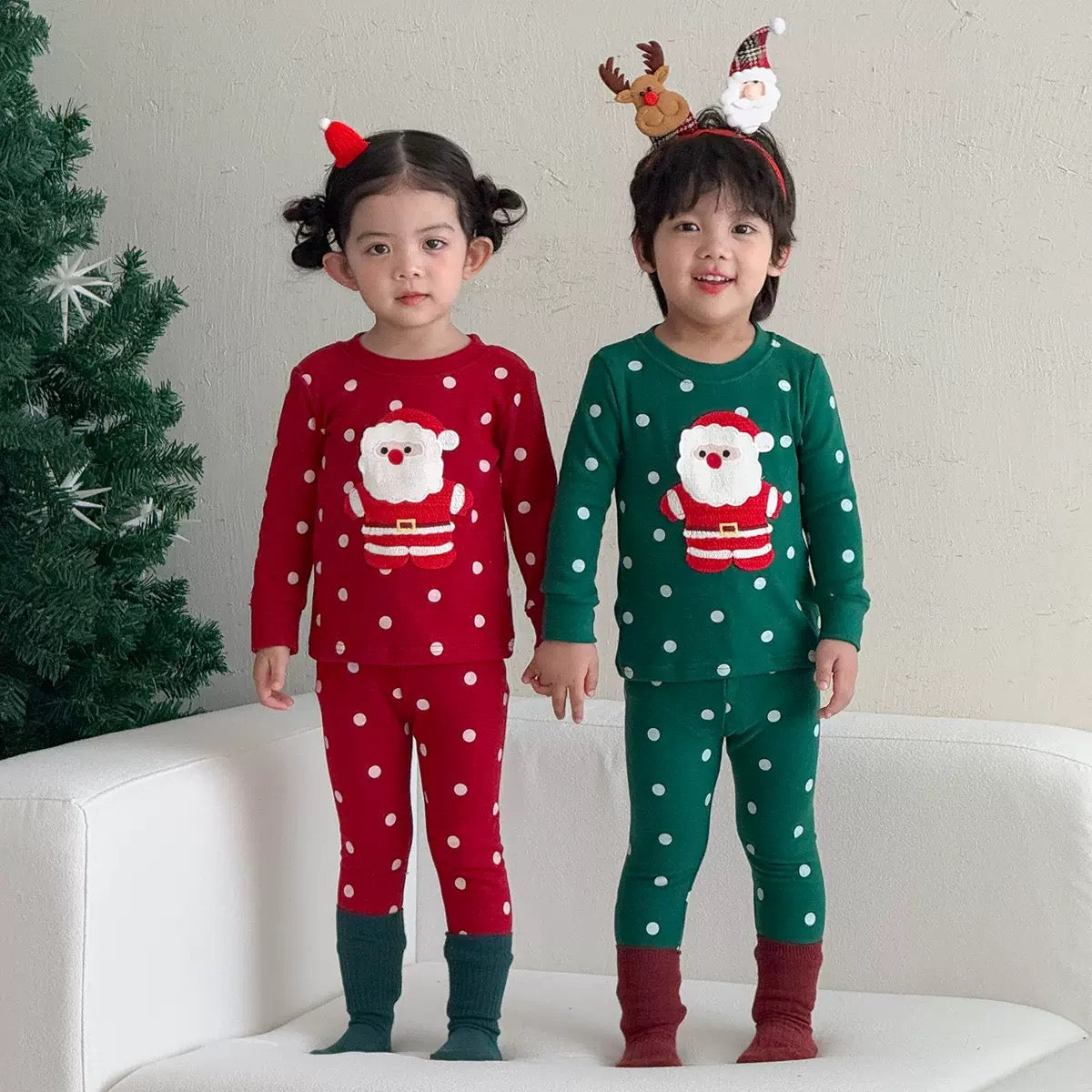 Preorder Christmas Polkadotted Pajamas