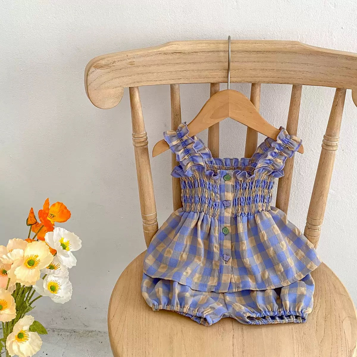 Preorder Indigo Top & Bloomers