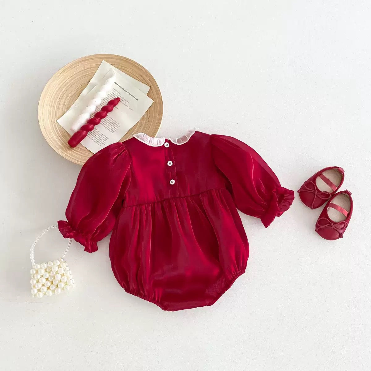CHRISTMAS OOTD FOR PREORDER Wallis Long Sleeved Romper