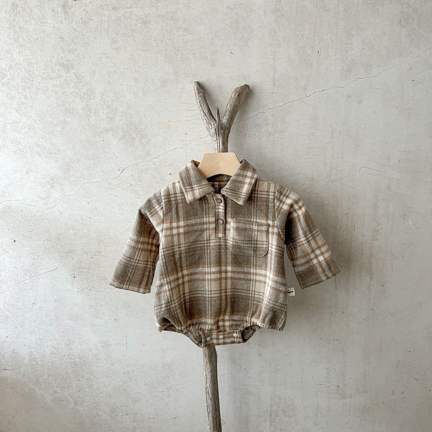 PREORDER Finn Flannel Romper or Overalls Infant Boys
