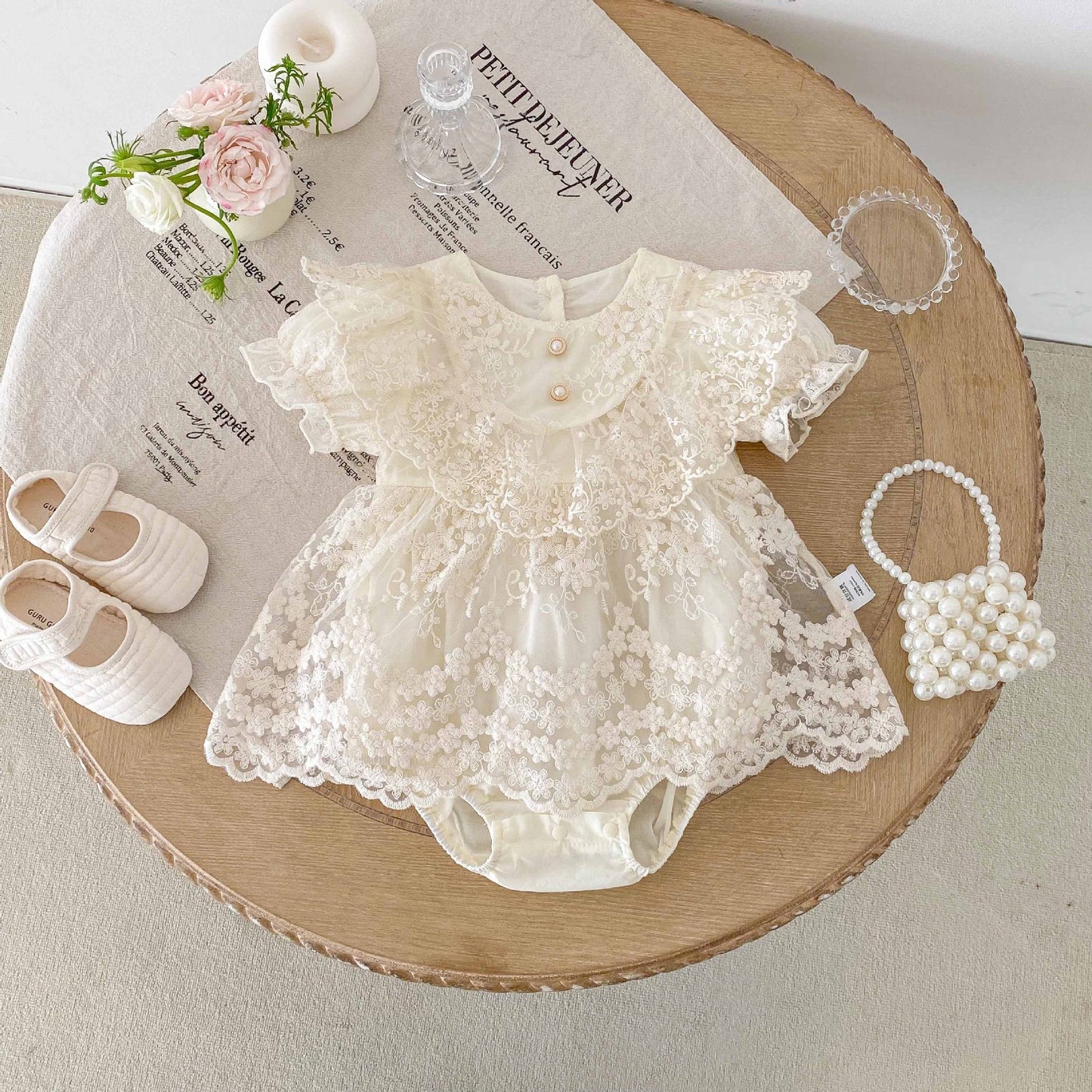 CHRISTENING for PREORDER Elsa Romper