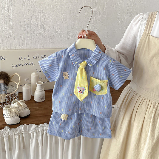 Preorder Infant Boys Tyrone Button Down and Shorts