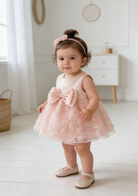 On Hand Chantelle Coral Romper in 6-12 months