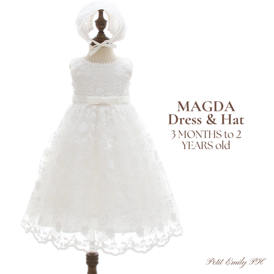 Christening for Preorder Magda Dress & Hat